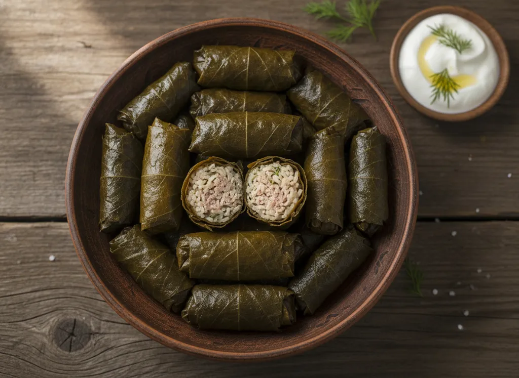 Лозови сарми с кайма